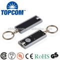 Promotional custom plastic flashlight torch light led keychain ring